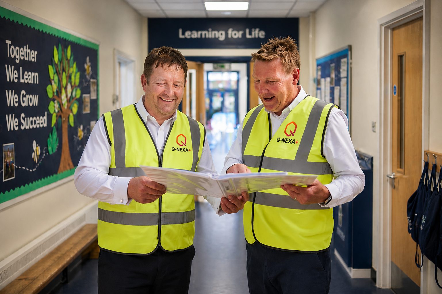 Coordinating works in an occupied education building.